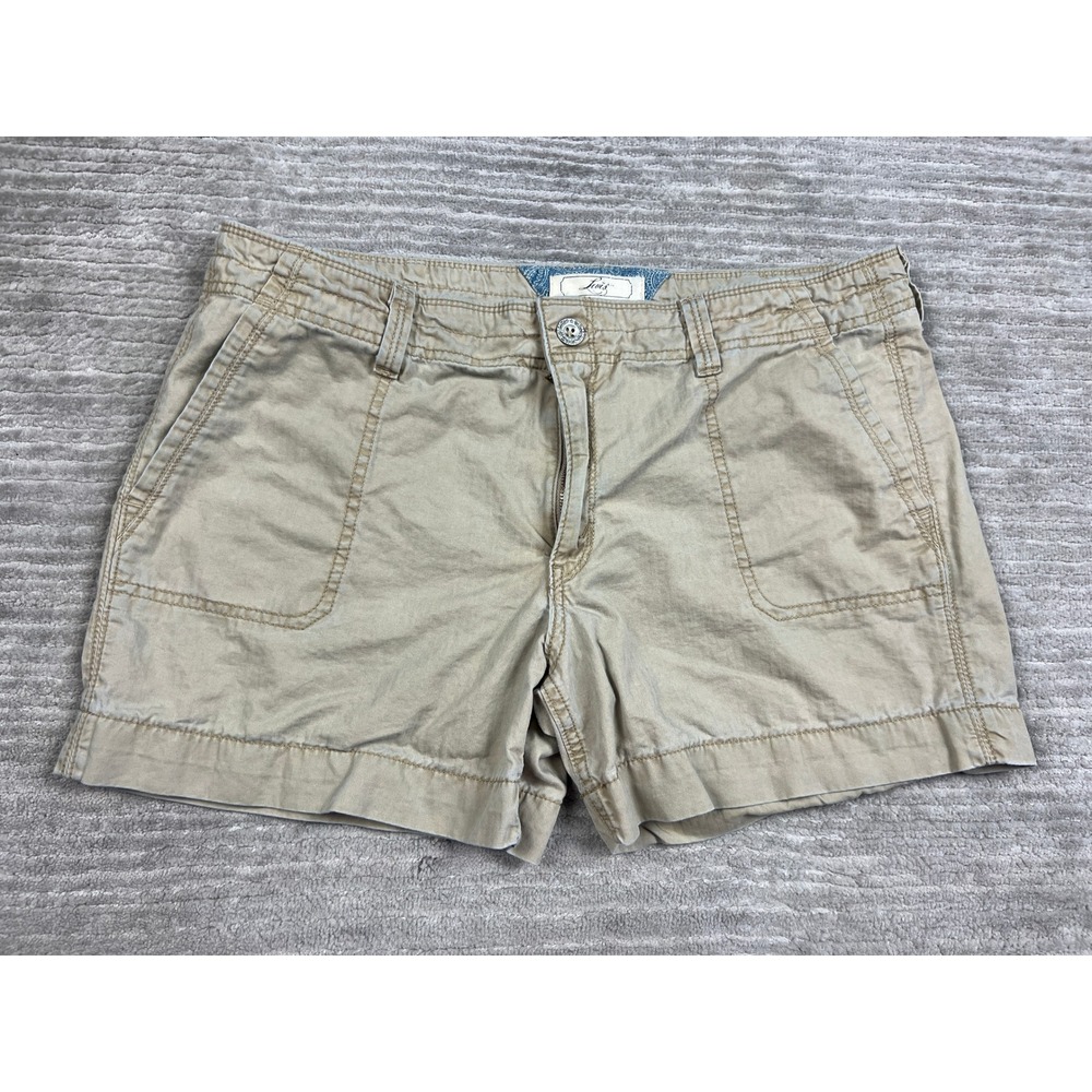 Levis Shorts Womens 12 Tan Khaki Cotton Twill Cargo Utility Mid Rise Chino 4 In